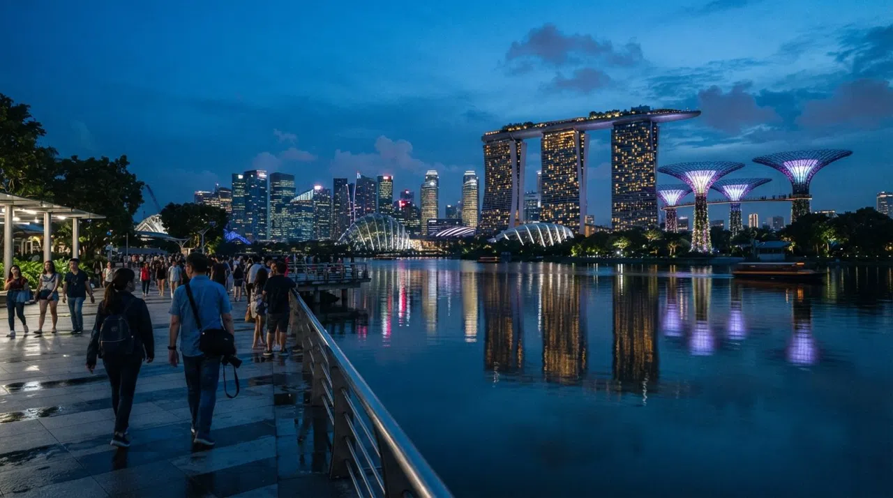 Marina Bay, Singapur: la fachada de la tarjeta postal